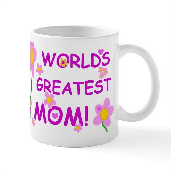 CafePress - World's Greatest Mom Mug - 11 oz Ceramic Mug - Novelty Coffee Tea Cup