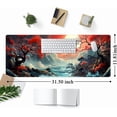 thumbnail image 2 of Japanese Desk Mat Extended Gaming Mousepad Japan Large Mouse Pad XL Oceanic Passage Aesthetic Desk Pad Keyboard Mat Laptop Desktop Mouse Mat 31.5''''X11.8'''' Deskmat with Stitched Edges, 2 of 7