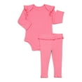 thumbnail image 3 of Garanimals Baby Girls Mix and Match Bodysuits and Leggings Kid-Pack, 8-Piece, Sizes 0M-24M, 3 of 5