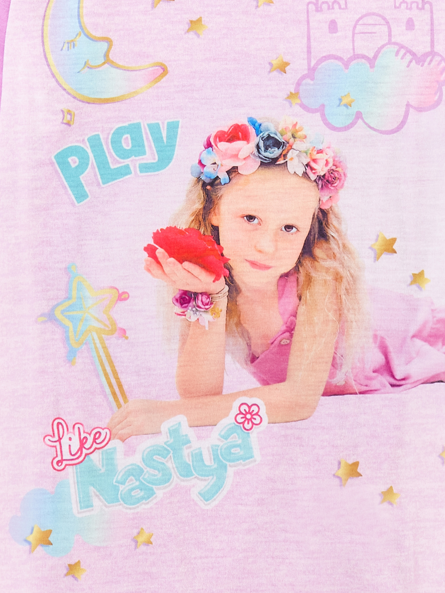 Like Nastya Girls 2-Piece Pajama Set, Sizes 4-10