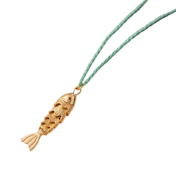 Stylish Fish Design Pendant Neckwear Embedded Adjustable Necklace Women