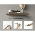 thumbnail image 6 of 31.5" Wide Floating Shelves Set of 2, Modern Wall Shelves for Bedroom, Bathroom, Living Room (Mahogany), 6 of 6