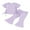 Purple, variant on Bagilaanoe 2pcs Toddler Baby Girl Pants Set Short Sleeve T-Shirts Tops + Flare Trousers 9M 12M 18M 24M 3T 4T Kids Casual Clothes