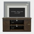thumbnail image 2 of Vineego 58 Inch Farmhouse TV Stand and Entertainment Center for Televisions,with Sliding Barn Doors and Storage Cabinets,Chocolate, 2 of 2