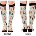 thumbnail image 2 of FREEAMG Color Dots Compression Socks for Women Men,Knee High Stockings for Athletic Sports,Running,Travel, 2 of 7
