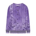 thumbnail image 5 of Cárdigan informal de punto con estampado navideño para mujer, chaqueta con botones y abrigo para mujer, 5 of 5