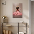 thumbnail image 3 of Princess in Pink Canvas Ebony Portrait Art by Art Remedy, Gallery Wrapped, 20" x 30", 3 of 7