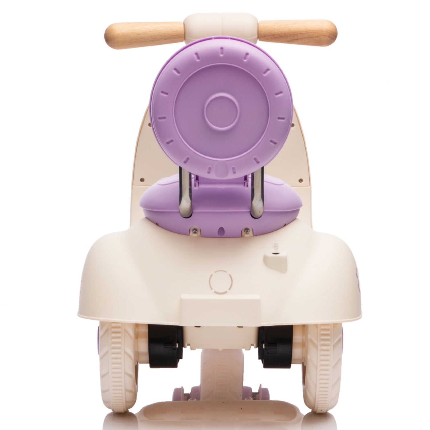 12V Kids Ride On Electric Motorcycle,Toddler Scooter W/Parents Control,Three-Wheel Stable Design,Special Wooden Handle,Smoother Output and Slow Start&Stop,More Suitable For 1-3 Years BABY's First Toy