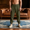 thumbnail image 2 of Aezemi Men Loose Fit Jogger Pants Drawstring Workout Pull on Elastic Waist Casual Workout Pants with Pockets Outdoor Summer Spring Sports Comfy Baggy Trousers M, 2 of 6