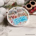 thumbnail image 6 of City of North Pole Alaska Artistic Christmas Ornament, Decorated Ceramic Souvenir with Santa and Elf Themes, 6 of 8