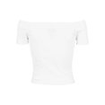 thumbnail image 2 of Urban Classics Womens Ribbed Off Shoulder T-Shirt, 2 of 3
