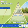 thumbnail image 3 of Outsunny 5-in-1 Metal Swing Set with Nest Swing and Basketball Hoop, Yellow, 3 of 9
