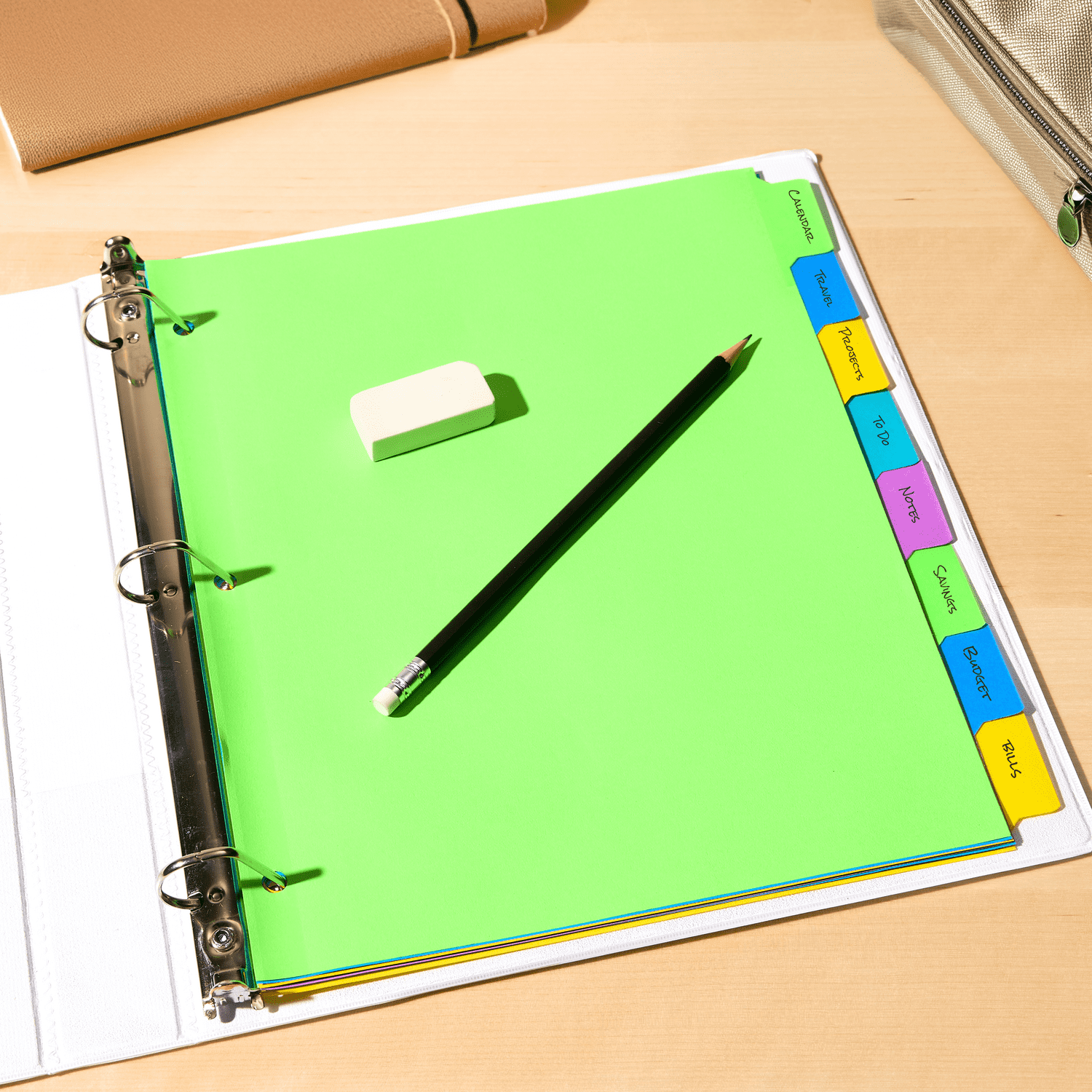 Avery Write & Erase Divider, 8-Tab, Paper, Multicolor Body, Multicolor Big Tabs, Handwrite, 1 Set