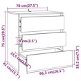 thumbnail image 5 of vidaXL 2 Piece Sideboard Smoked Oak Engineered Wood, 5 of 5
