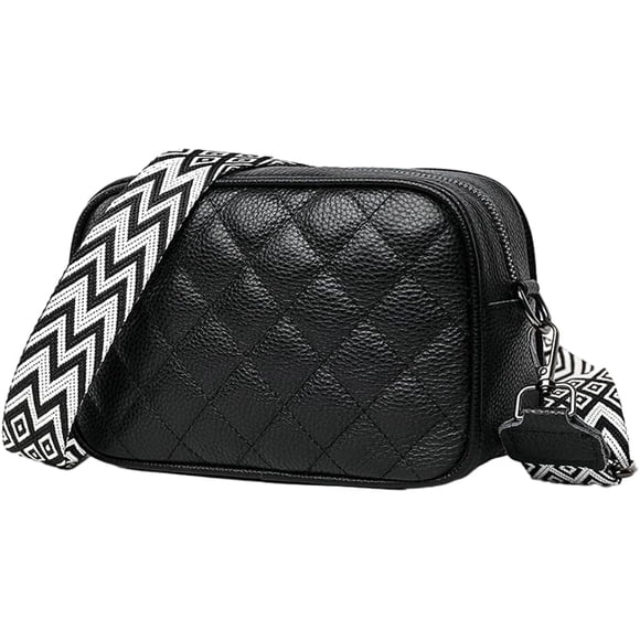 LHSHID Women Quilted Crossbody Bag PU Leather Shoulder Bag Camera Purse Square Snapshot Bag Satchel Bag