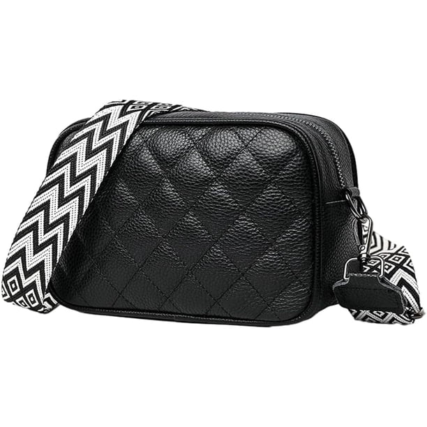 LHSHID Women Quilted Crossbody Bag PU Leather Shoulder Bag Camera Purse Square Snapshot Bag Satchel Bag