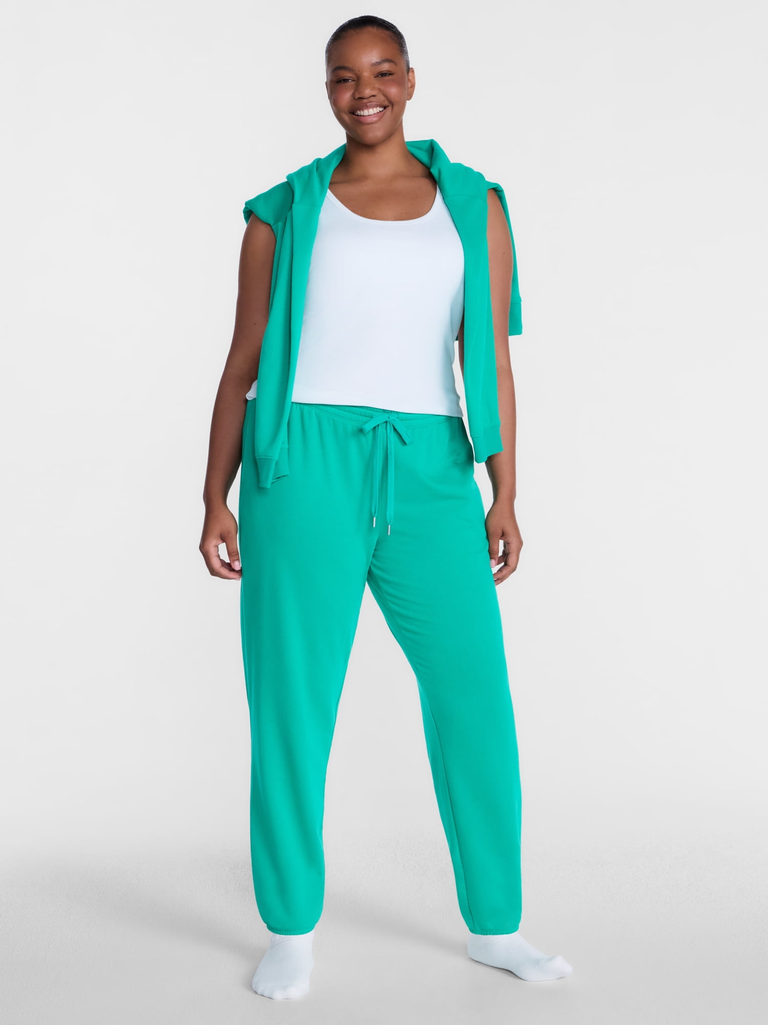 Joyspun Women's Fleece Sleep Pull On Jogger, Sizes XS to 3X
