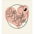 thumbnail image 3 of Ambesonne Live Laugh Love Duvet Cover Sets, Heart Butterfly, 2-King, Pale Pink Black White, 3 of 3