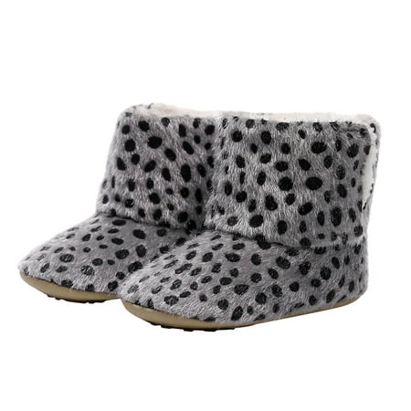 

Quealent Baby Booties Baby Boys Girls Canvas Sneakers Toddler Anti-Slip Shoes High-top First Walkers Crib Shoes Gray 0 Months