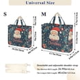 thumbnail image 2 of FORMRS Womens Corduroy Tote Bag Crossbody Shoulder Handbag with Pocket, Blue Christmas Santa, 2 of 7