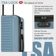 thumbnail image 6 of Travelhouse 3 Piece Hardside Luggage Set Hardshell Lightweight Suitcase with TSA Lock Spinner Wheels 20in24in28in.(Blue), 6 of 10