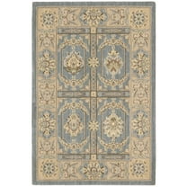 Nourison Persian Empire Area Rug Blue/Multi 2' x 2'9" Latex Free Wool,Viscose,Synthetic Border 2' x 3' Indoor,Accent Kitchen,Bathroom,Entryway