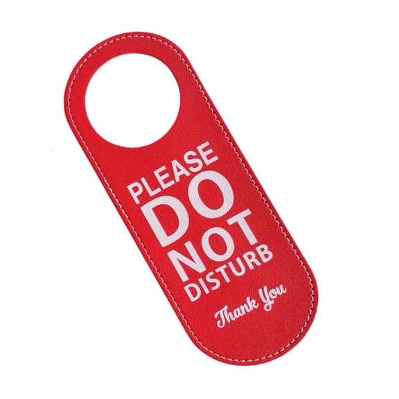 MOMOJIA Reuseable PU1eatherDouble Sided Office Door Sign For Meeting Room Privacy