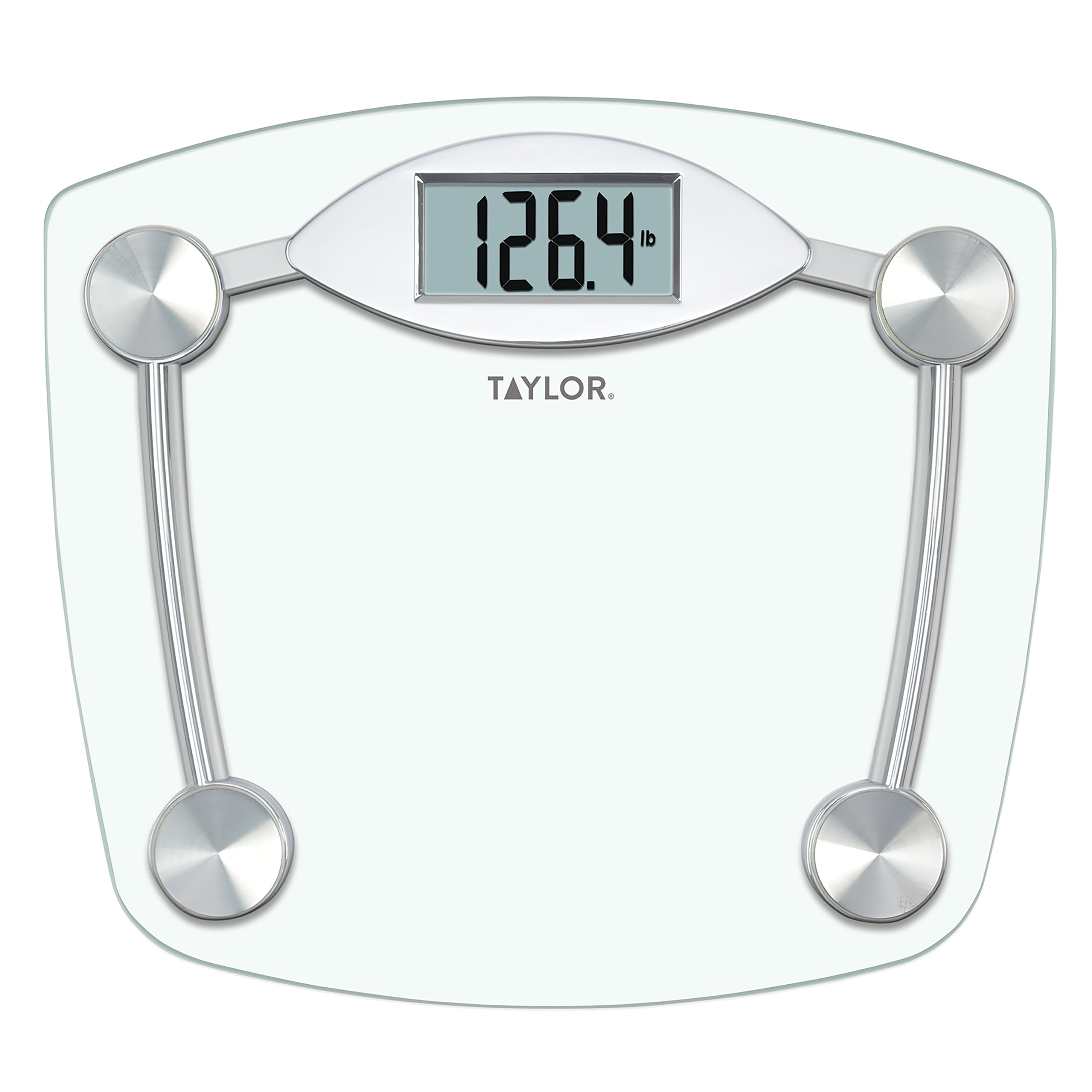 Taylor Digital 400LB Capacity Bathroom Scale Chrome/Glass