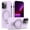 Lilac Purple, variant on Magnetic Case for iPhone 14 Pro Max,Compatible with MagSafe Charging with Ring Stand Heavy-Duty Protection Liquid Silicone Phone Case,Purple,For iPhone 14 Pro Max