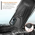 thumbnail image 4 of Nagebee Phone Case Compatible for Motorola Moto G 5G (2023) with Tempered Glass Screen Protector (Full Coverage), Belt Clip Holster with Built-in Kickstand Heavy Duty Shockproof Armor Case (Black), 4 of 5
