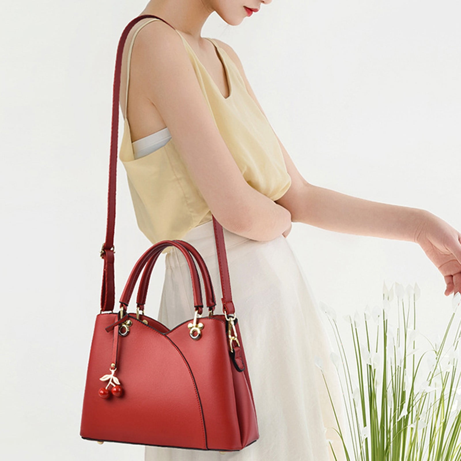 Cherry Purse and Handbags for Women 2025 Fashion Ladies Crossbody Bags Shoulder Satchel Top Handle Tote