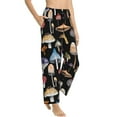 thumbnail image 2 of Disketp Mushrooms And Autumn Leaves Print Women'S Comfy Pajama Pants Casual Drawstring Palazzo Lounge Wide Leg Pants, 2 of 9