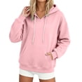 thumbnail image 2 of SYwaren Women's Casual Oversized Hoodie Pullover Long Sleeve Sweatshirt Solid Color Tops, 2 of 8