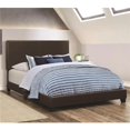 thumbnail image 1 of Leather Upholstered California King Size Platform Bed, Brown, 1 of 1