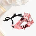 thumbnail image 4 of Unique Bargains 1 Pc Electroplated Half-face Party Mask Red Plastic, 4 of 5
