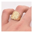 thumbnail image 2 of Diamond-Cut Nugget Puffed Oval Men’s Adult Ring 10K Yellow Gold, 5.50 Gr ALL SIZES - GOLDUM NYC, 2 of 4