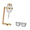 thumbnail image 4 of kowaku Japanese Cold Sake Decanter ,Cold Sake Chilled Server, Decanter ,Sturdy with Cups Sake Pot Dispenser for Cold Sake Party gold, 4 of 8