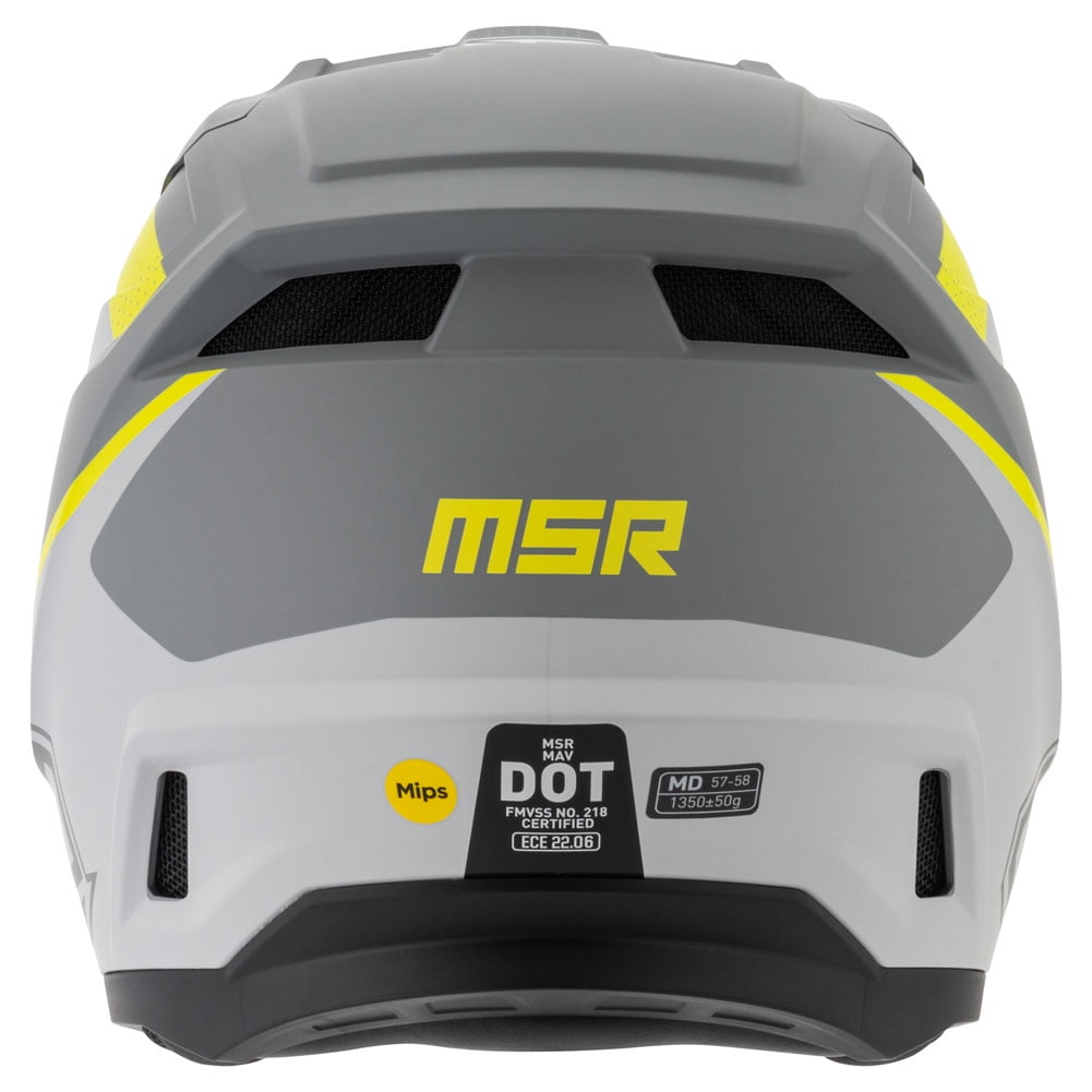 MSR™ Mav Inertia Dirt Bike Motocross Helmet w/MIPS Large Matte Grey/Hi-Vis
