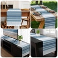 thumbnail image 6 of Blue Ombre Stripe Table Runner 90 Inches Long, Farmhouse Simple Striped Kitchen Coffee Dining Table Decoration for Home Party Birthday Wedding Home Decor 13x90 Inches, 6 of 8