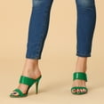 thumbnail image 2 of BLISSFUL STEP Women's Open Toe Stiletto Slide Heeled Sandals, 2 of 5