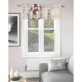 thumbnail image 2 of Christmas Kitchen Curtain Valances for Windows Farmhouse Short Curtains, Snowman Snowflake Red Xmas Birds Rustic Rod Pocket Valance Curtain for Bedroom Cafe Living Room 54"x18", 2 of 8