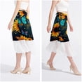 thumbnail image 4 of Sunflower Chic Chiffon Beach Dress & Skirt Set for Women - for Summer Days at the Beach, 4 of 6