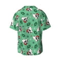thumbnail image 2 of KLL Christmas French Bulldog Print Men's Shirt Short Sleeve Button Down Summer Cuba Beach Shirts- Small, 2 of 7