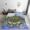 thumbnail image 5 of Peacock flannel Throw Blanket Soft Lightweight Warm Cozy Plush Blanket for Couch Bed Sofa 80"X60", 5 of 6