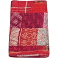 thumbnail image 4 of Patchwork Silk Kantha Quilt Bedcover Silk Patola Quilt Throw Blanket, 4 of 4