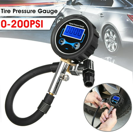 High Accuracy 0-200PSI Digital Tyre Tire Air Pressure Gauge LCD