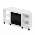 thumbnail image 5 of Pemberly Row Corner Fireplace TV Stand with 4 Open Compartments Solid White, 5 of 6