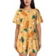 thumbnail image 1 of Fotbe Love Carrot Conjunto de Pijama Estampado para Mujer, 2 Piezas, Ropa de Dormir con Camiseta de Manga Corta y Shorts Suaves-Medium, 1 of 6