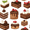 White Sweet Cakes, variant on Yayeee Freestanding Laundry Hamper with Handle Collapsible Large Storage Basket for Clothes, Sweet Cakes