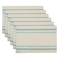 DII French Stripe 13x19" Placemat Set/6